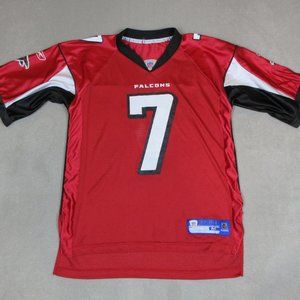 Atlanta Falcons Jersey Mens Large Red Black Michael Vick Short Sleeve Shirt 7 *